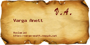 Varga Anett névjegykártya